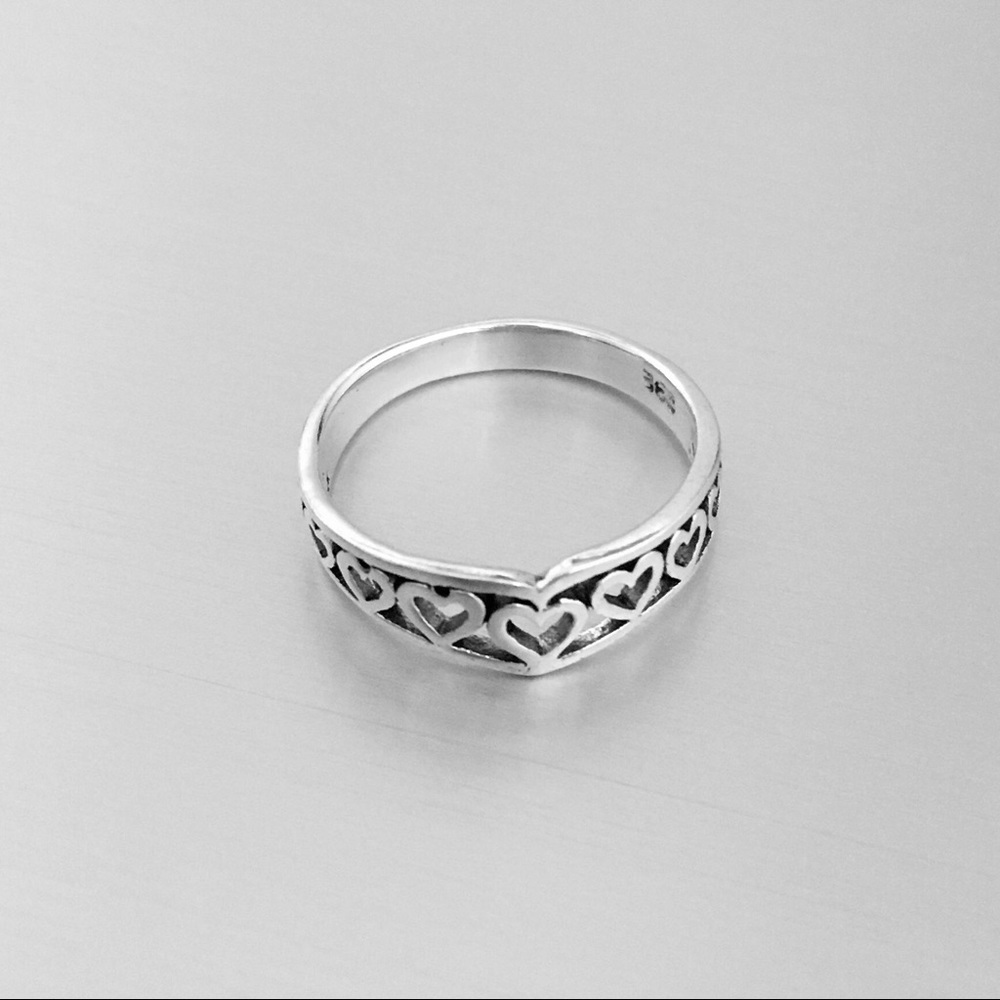 Sterling Silver Multiple Heart Ring - image 5